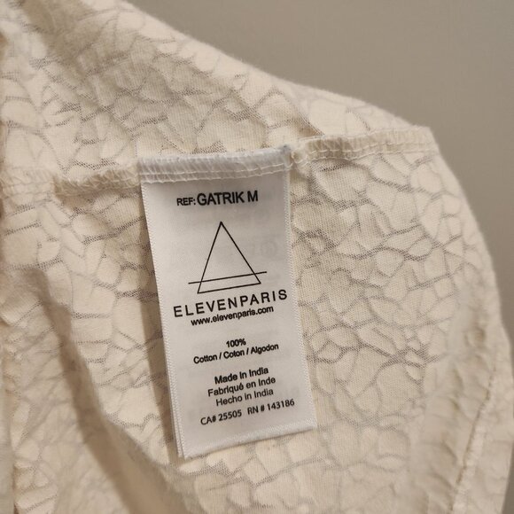 Eleven Paris cream Gatrix designer shirt - Size M - Picture 5 of 5